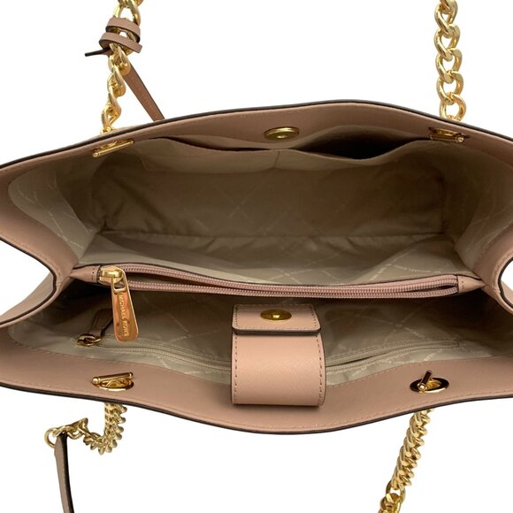 Michael Kors Susannah Blush Pink/Nude Saffiano Leather Large Shoulder Bag VGC - Picture 6 of 11